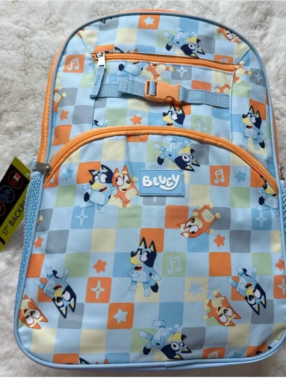 Bluey Backpack in Light Blue and Tan